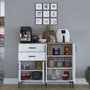 Hanah Home Armario Multiusos Blanco y Nogal